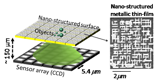 Lensfree On-chip Imaging using Nano-structured Surfaces